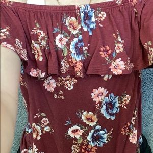 Off the shoulder flower blouse